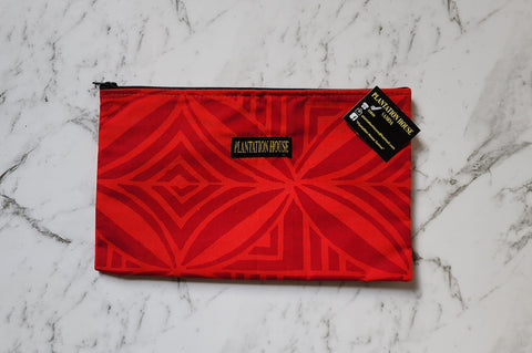 Red Handprinted Travel Bag - Measina Treasures of Samoa