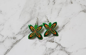 Green Tipana Earrings - Measina Treasures of Samoa