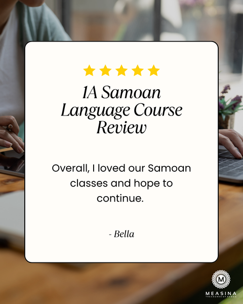 Adult Samoan Online Language Class 1A T4 2026