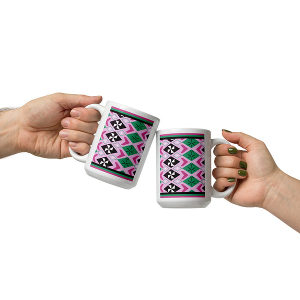 Taimane White glossy mug - Measina Treasures of Samoa