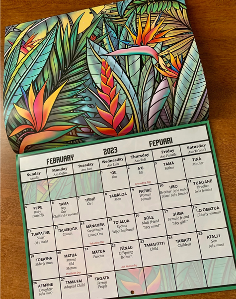 2023 Samoan Language & Art Calendar February