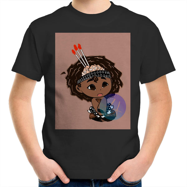 Taupou AS Colour Kids Youth Crew T-Shirt AUS - Measina Treasures of Samoa