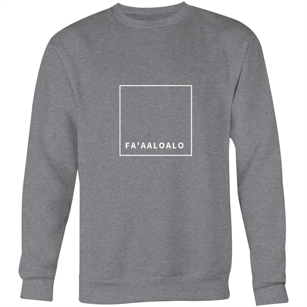 Faaaloalo White AS Colour Box - Crew Neck Jumper Sweatshirt - Measina Treasures of Samoa