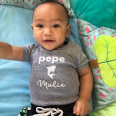 Pepe Malie (Baby Shark) Cotton Baby Onesie Romper - Measina Treasures of Samoa