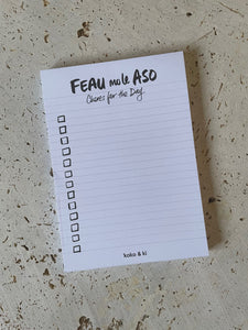 KOKO & KI Feau Mo Le Aso (chores of the day) Notepad - Measina Treasures of Samoa