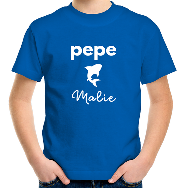 Pepe Malie (Baby Shark) Kids Youth Cotton T-Shirt - Measina Treasures of Samoa