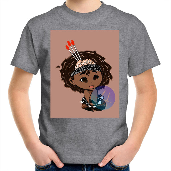Taupou AS Colour Kids Youth Crew T-Shirt AUS - Measina Treasures of Samoa